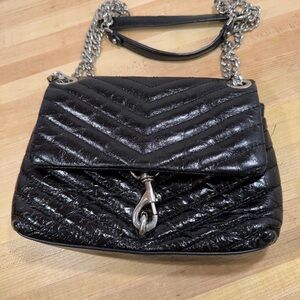 Rebecca Minkoff Black Quilted Chain Shoulder Bag